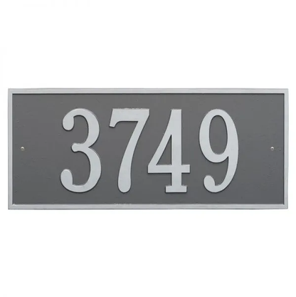 Whitehall 1326 Arch Marker Estate Lawn Address Plaque in Pewter and Silver