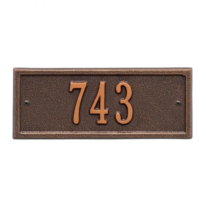Whitehall 1329 Arch Marker Estate Lawn Address Plaque in Antique Copper