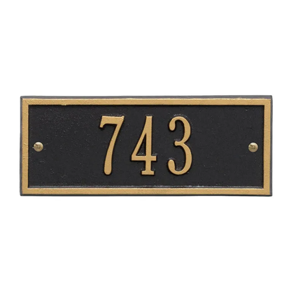 Whitehall 1329 Arch Marker Estate Lawn Address Plaque in Black and Gold