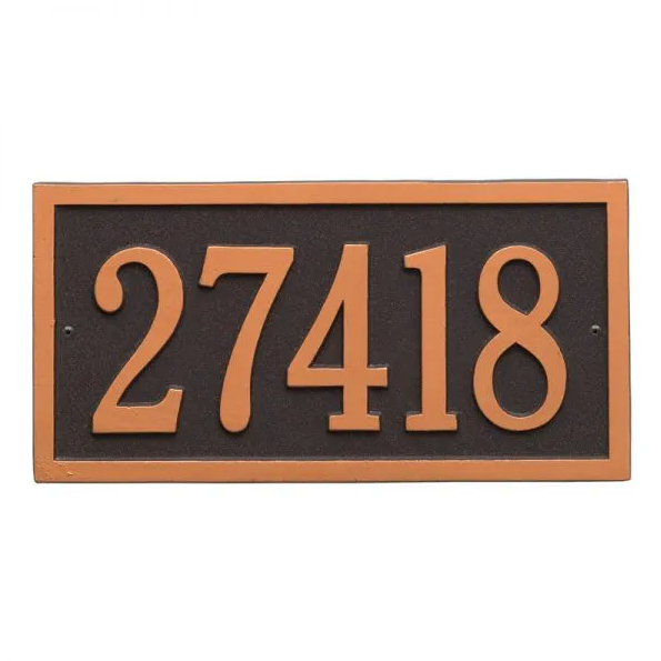 Whitehall 1342 Arch Marker Estate Wall Address Plaque in Oil Rubbed Bronze