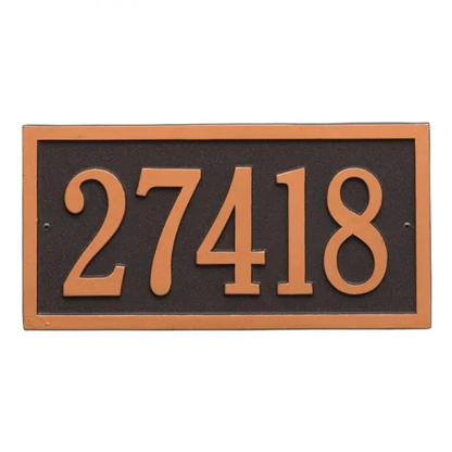 Whitehall 1342 Arch Marker Estate Wall Address Plaque in Oil Rubbed Bronze