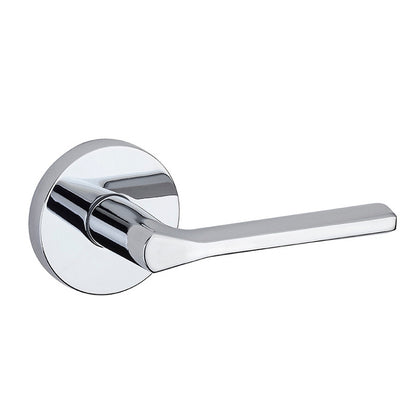 Passage with Round Rosette - Polished Chrome