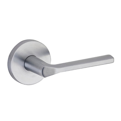 Passage with Round Rosette - Satin Chrome