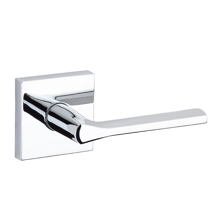 Passage with Square Rosette - Polished Chrome