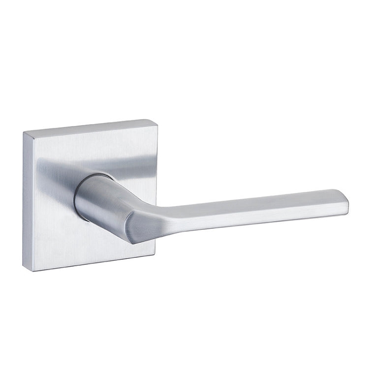 Passage with Square Rosette - Satin Chrome