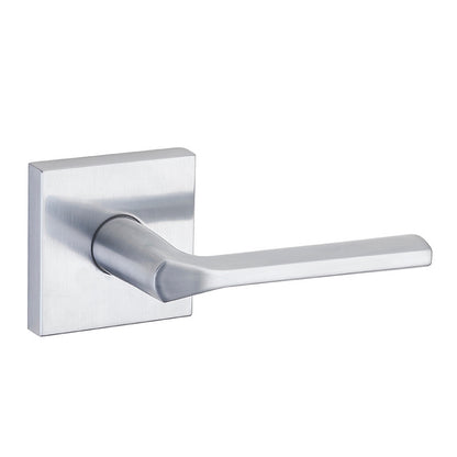 Passage with Square Rosette - Satin Chrome