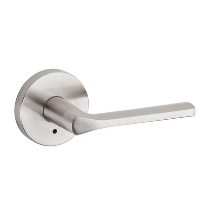 Privacy with Round Rosette - Satin Nickel