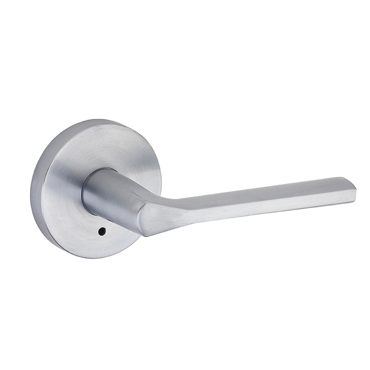 Privacy with Round Rosette - Satin Chrome