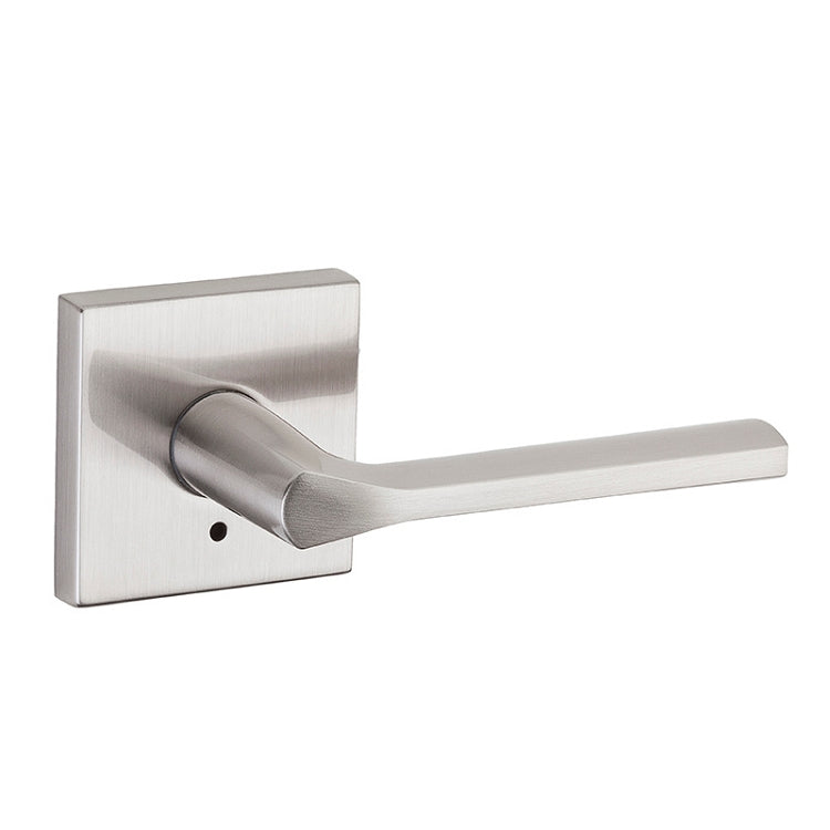 Privacy with Square Rosette - Satin Nickel