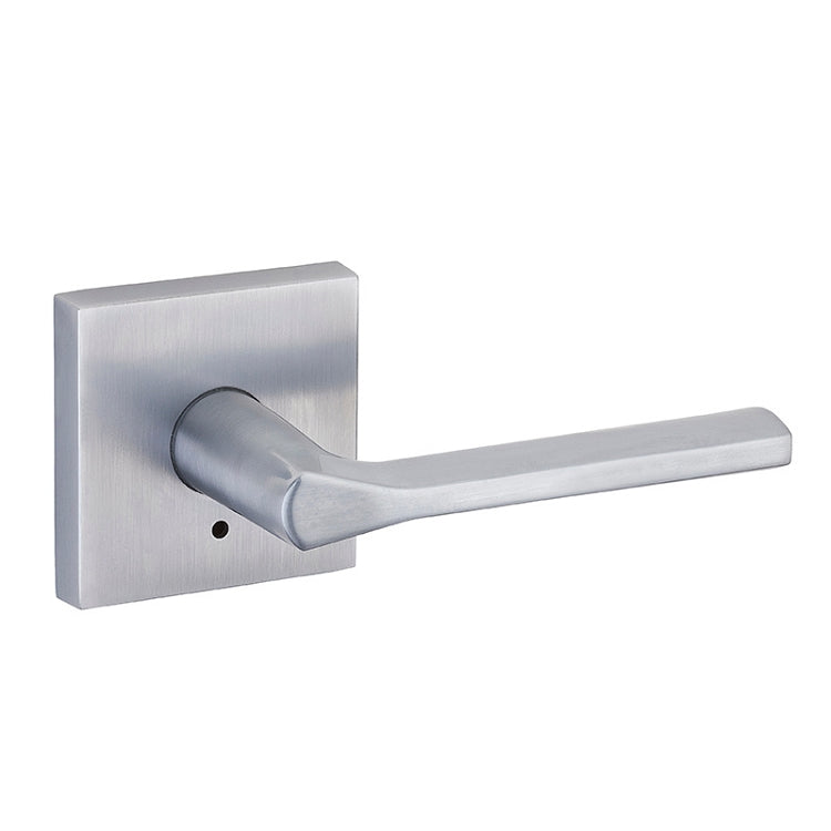 Privacy with Square Rosette - Satin Chrome