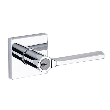 Keyed with Square Rosette - Polished Chrome