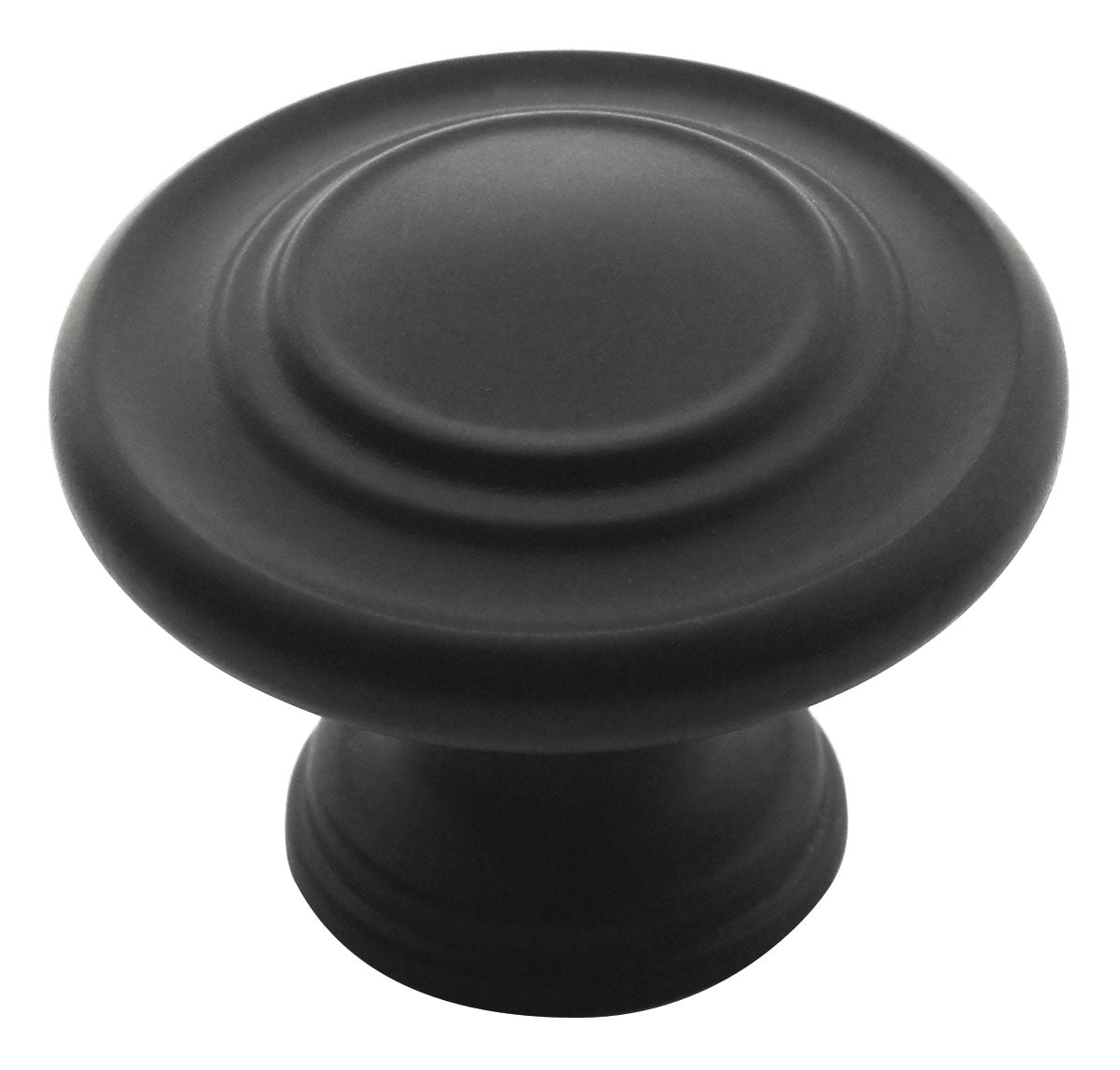 Amerock 1-5/16 Inch Cabinet Knob In Flat Black