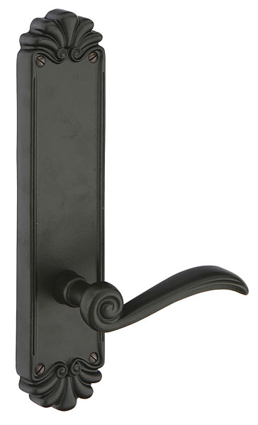 Emtek Lost Wax #16 Style Sideplate - Medici Lever - Flat Black