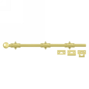 Deltana 18 Inch Heavy Duty Surface Bolt - Polished Brass