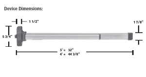 Falcon 914KIL Trim For 19-Series Grade 1 Commercial Exit Device