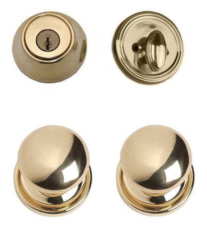 2 Inch Backset Single Cylinder Deadbolt with Passage Knob Set