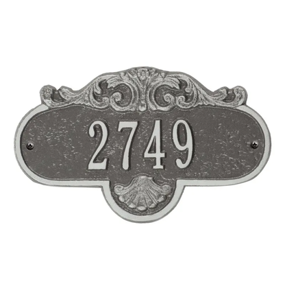 Whitehall 2020 Arch Marker Estate Lawn Address Plaque in Pewter and Silver