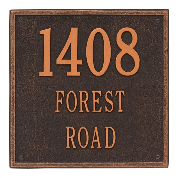 Whitehall 2118 Arch Marker Estate Lawn Address Plaque in Oil Rubbed Bronze