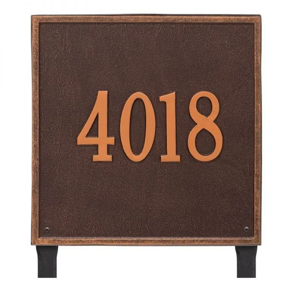 Whitehall 2119 Arch Marker Estate Lawn Address Plaque in Antique Copper