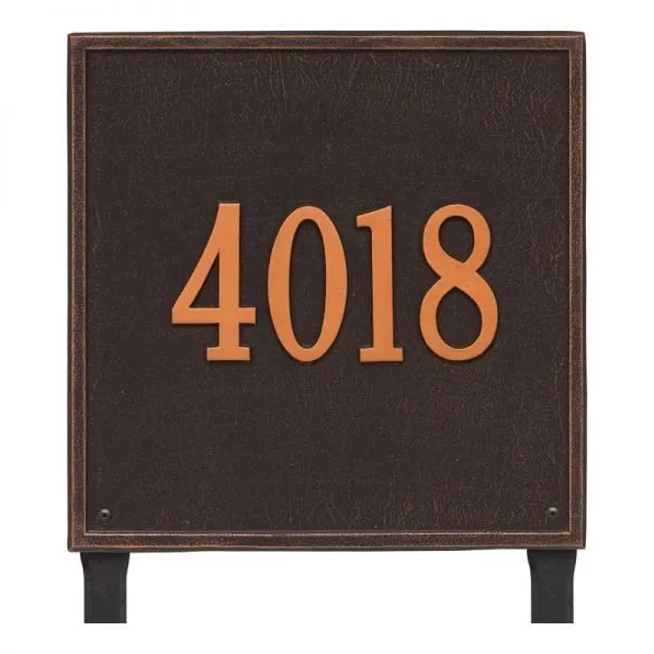 Whitehall 2119 Arch Marker Estate Lawn Address Plaque in Oil Rubbed Bronze