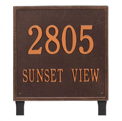 Whitehall 2120 Arch Marker Estate Lawn Address Plaque in Antique Copper