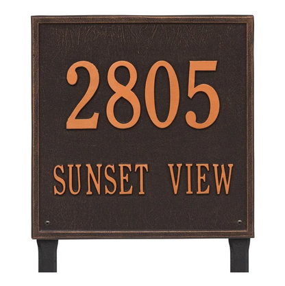 Whitehall 2120 Arch Marker Estate Lawn Address Plaque in Oil Rubbed Bronze