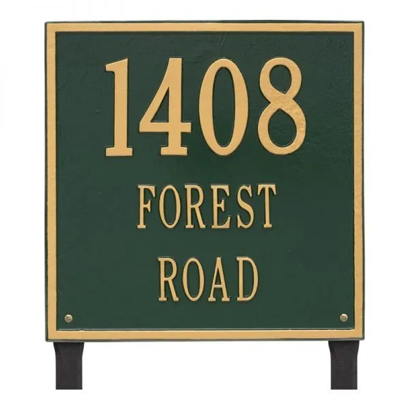 Whitehall 2121 Arch Marker Estate Lawn Address Plaque inWhitehall 2121 Arch Marker Estate Lawn Address Plaque in Green and Gold