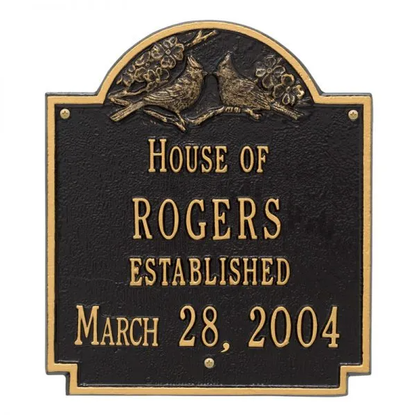Whitehall 2206 Wedding Standard Wall Plaque in Black and Gold