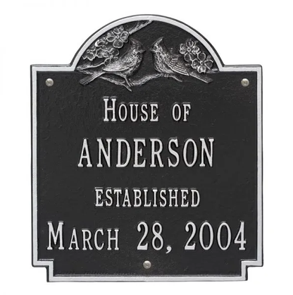 Whitehall 2206 Wedding Standard Wall Plaque in Black and Silver