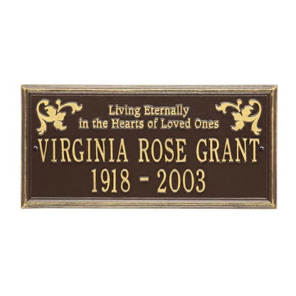 Whitehall 2217 Arch Marker Estate Wall Address Plaque in Bronze and Gold