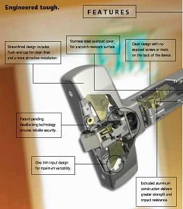 Falcon 710NL Trim For 24-Series Grade 1 Commercial Exit Device