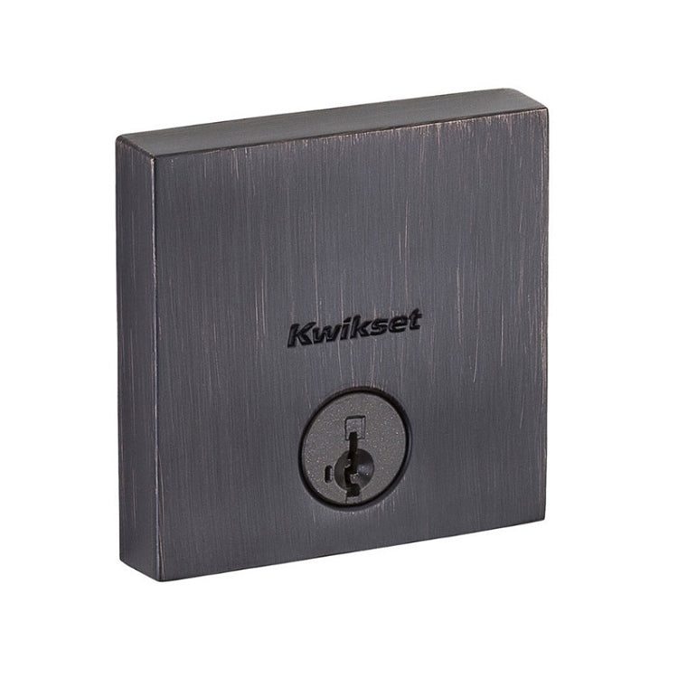 Kwikset 258SQT Modern Downtown Style Single Cylinder Deadbolt