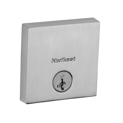 Kwikset 258SQT Modern Downtown Style Single Cylinder Deadbolt