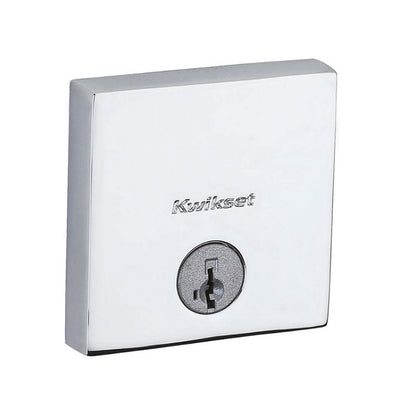 Kwikset 258SQT Modern Downtown Style Single Cylinder Deadbolt