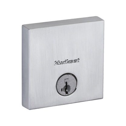 Kwikset 258SQT Modern Downtown Style Single Cylinder Deadbolt