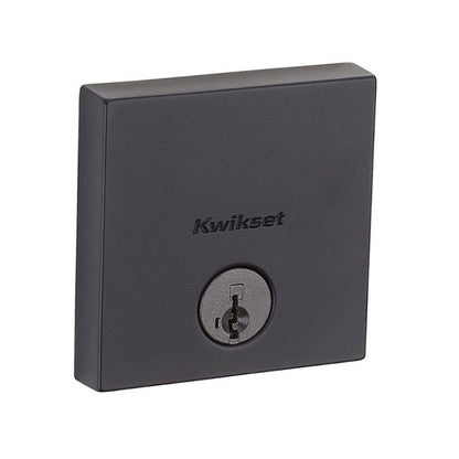Kwikset 258SQT Modern Downtown Style Single Cylinder Deadbolt