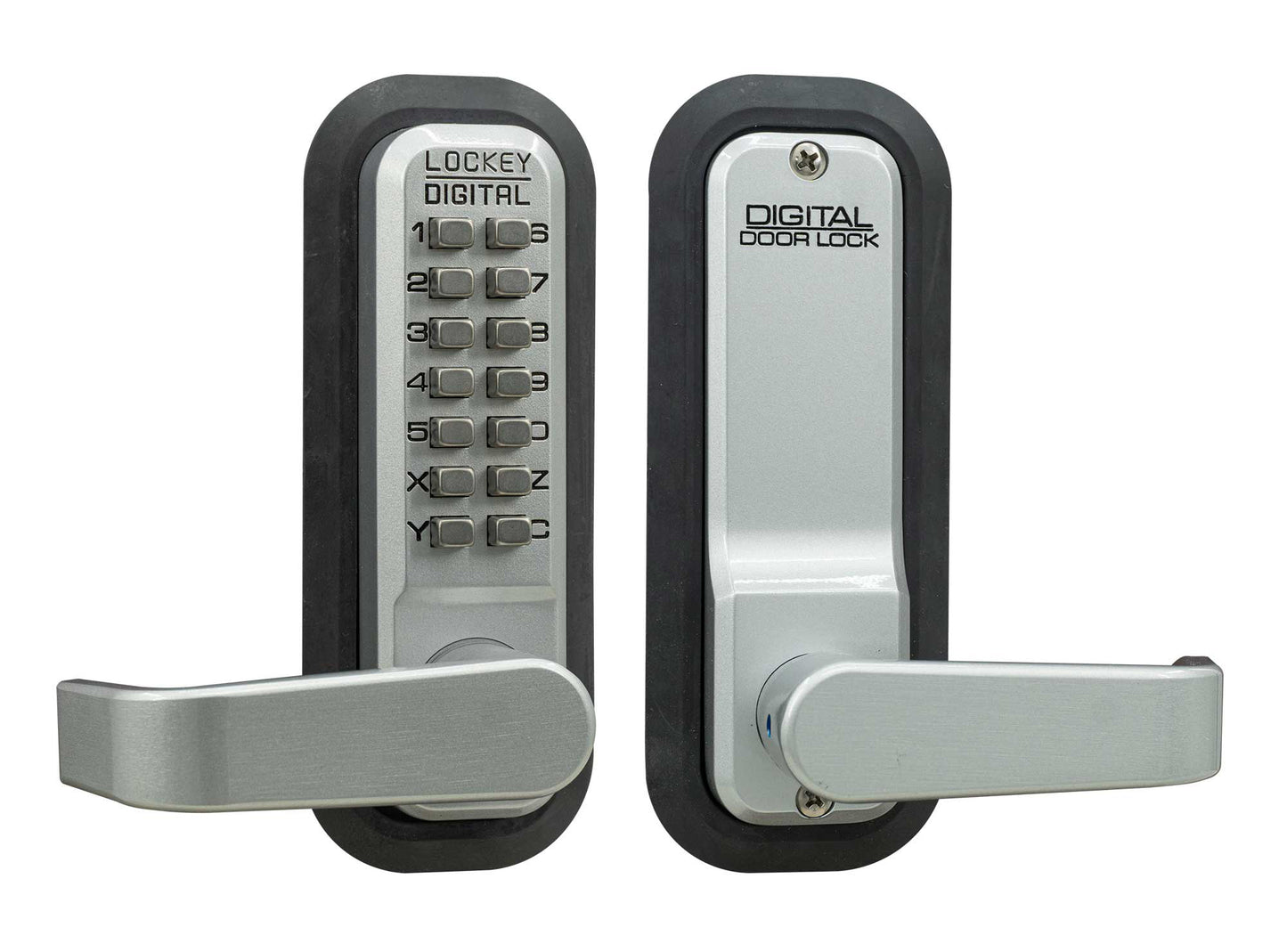 Lockey Style Single Combination 2835 Lever Handle in Satin Chrome