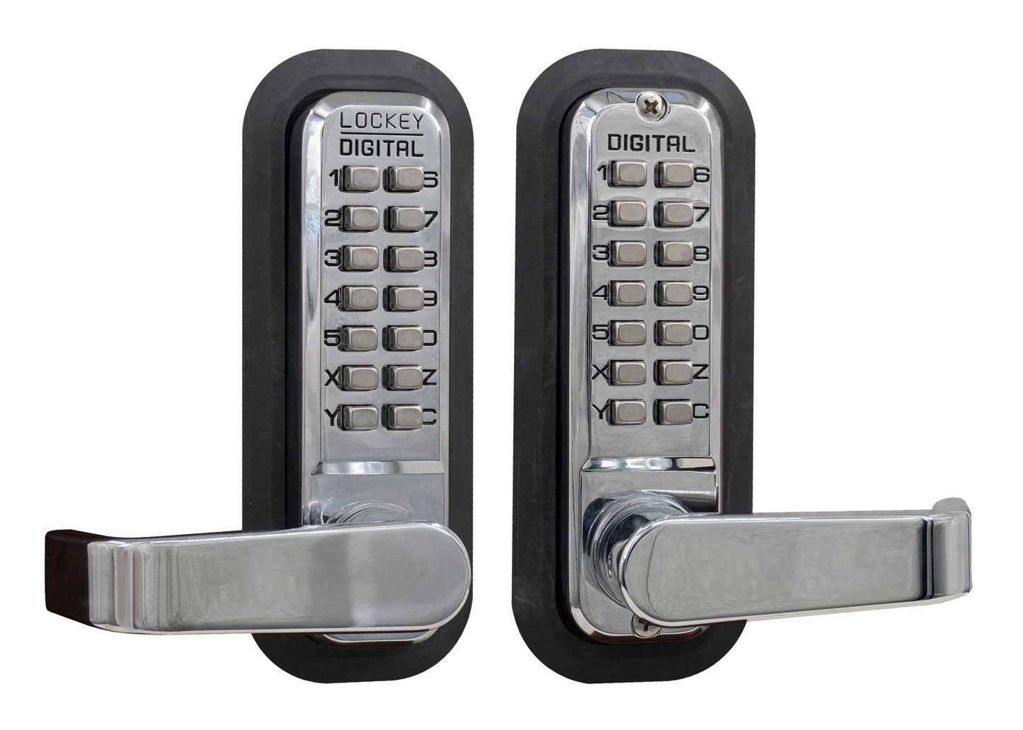 Lockey Style 2835 Double Combination Lever Handle Bright Chrome
