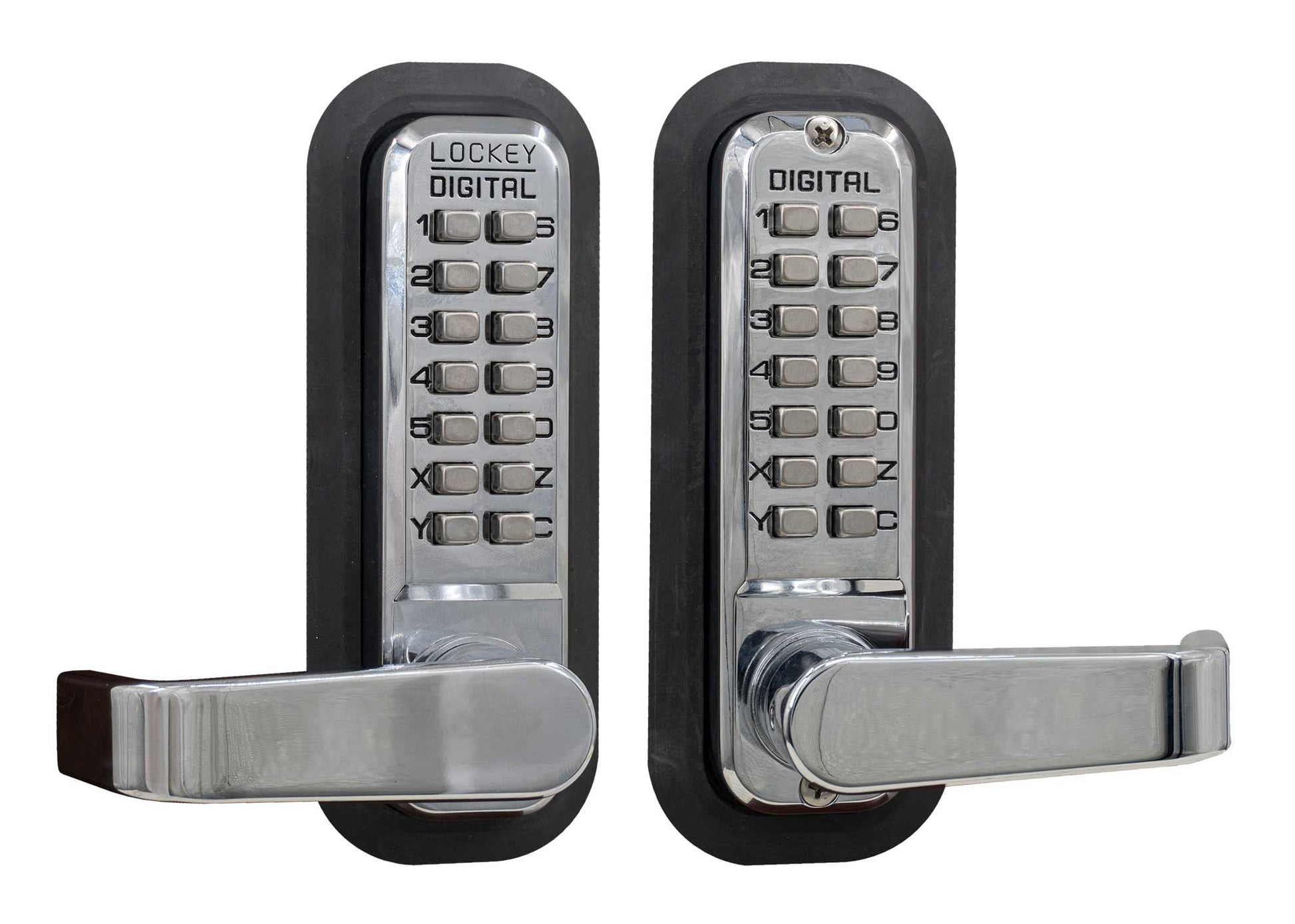 Lockey Style 2835 Double Combination Lever Handle Bright Chrome