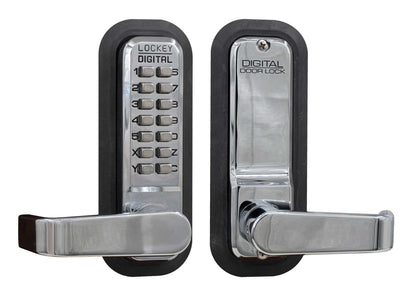 Lockey Style Single Combination 2835 Lever Handle in Bright Chrome