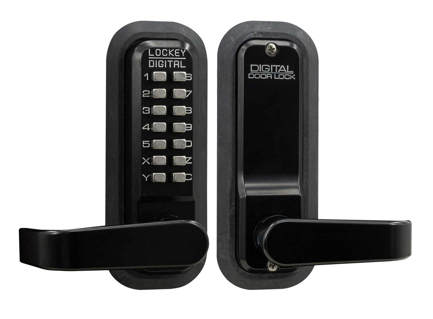 Lockey Style Single Combination 2835 Lever Handle in Jet Black