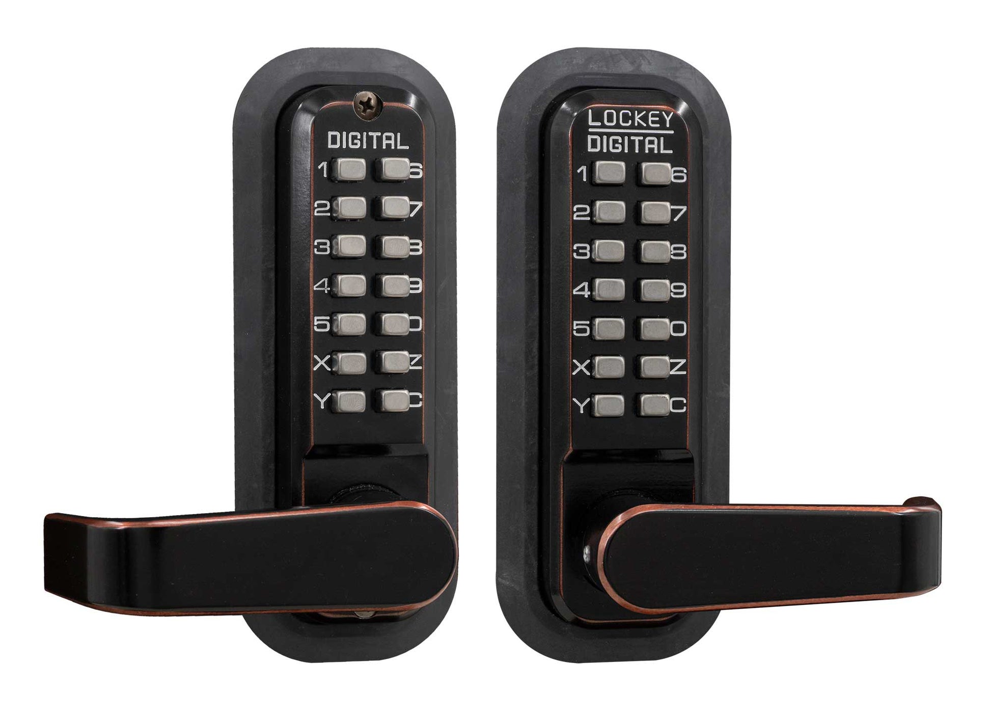 Lockey Style 2835 Double Combination Lever Handle Oil Rubbed Bronze