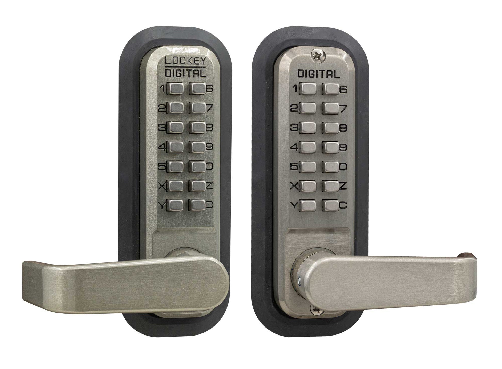 Lockey Style 2835 Double Combination Lever Handle Satin Nickel