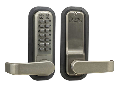 Lockey Style Single Combination 2835 Lever Handle in Satin Nickel