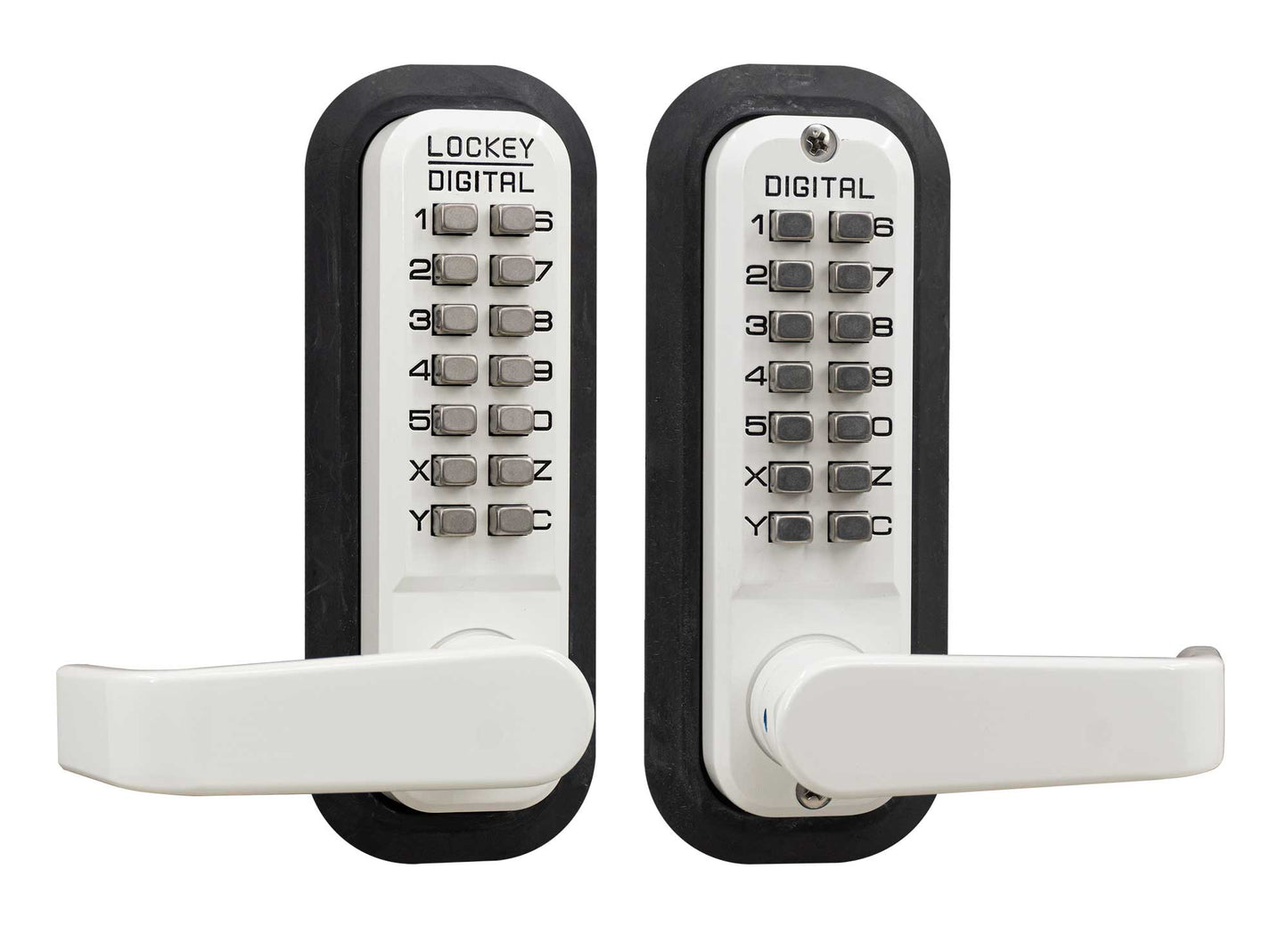 Lockey Style 2835 Double Combination Lever Handle White