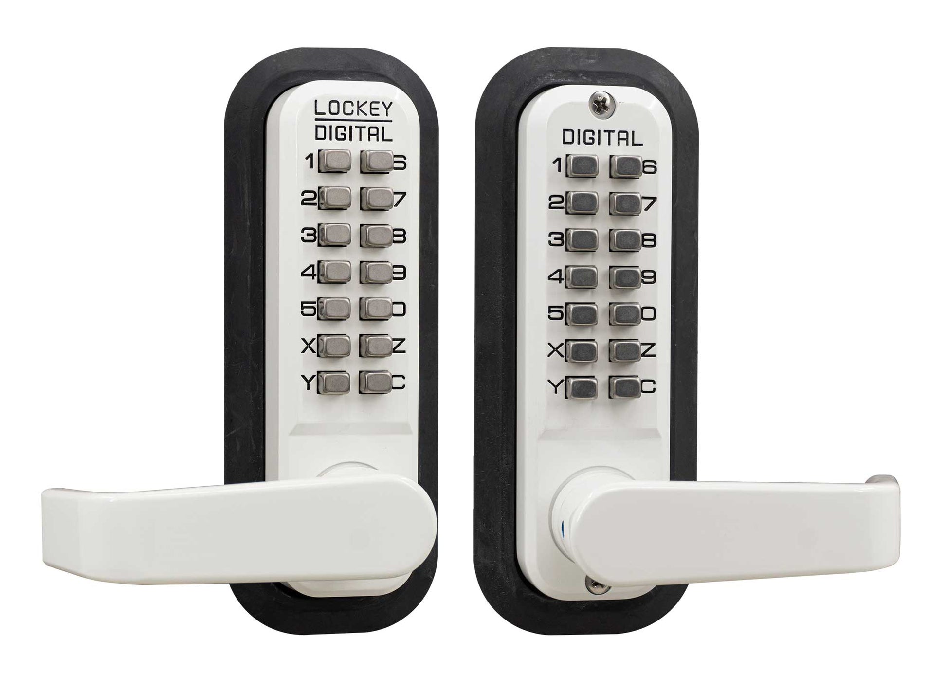 Lockey Style 2835 Double Combination Lever Handle White