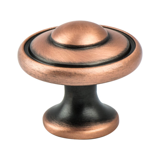Berenson Euro Traditions Series 1 - 1/16 Inch Knob In Brushed Antique Copper