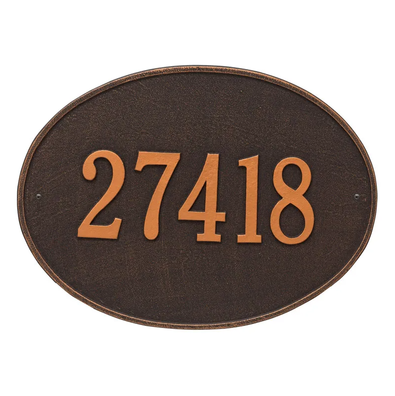 Whitehall 2926 Arch Marker Estate Wall Address Plaque in Oil Rubbed Bronze