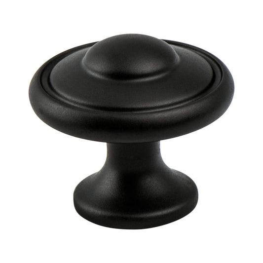 Berenson Euro Traditions Series 1-1/16" Knob In Matte Black