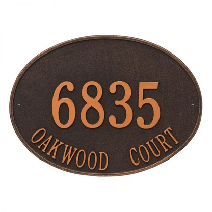 Whitehall 2927 Arch Marker Estate Wall Address Plaque in Oil Rubbed Bronze
